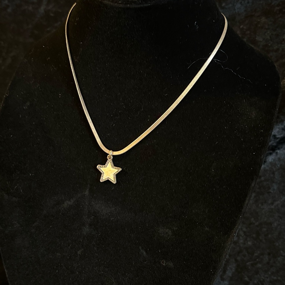 Anne Marie Silver and Gold Star Pendant Necklace